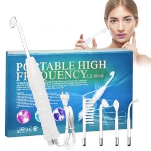 Appareil Haute Fréquence avec 4 Sondes, High Frequency Wand, Haute Frequence Visage, Radiofréquence Visage, Haute Frequence Esthetique, Appareil de Traitement de L'acné, pour Réduire les Rides (CEANNA, neuf)