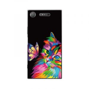 KARTXITAI Coque Compatible avec Sony Xperia XZ1,Housse Étui de Protection en Ultra Transparente Silicone en Gel TPU Souple Case Cover Shock-Absorption-Papillon, Chat (KARTXITAI, neuf)