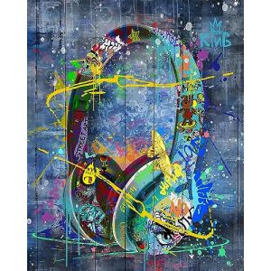 Tucocoo Peinture à l'huile par numéro, 40,6 x 50,8 cm, peinture à l'huile sur toile, graffiti, bricolage, peinture à l'huile pour enfants, étudiants, adultes, débutants avec pinceaux et pigments (Miyada EUR, neuf)