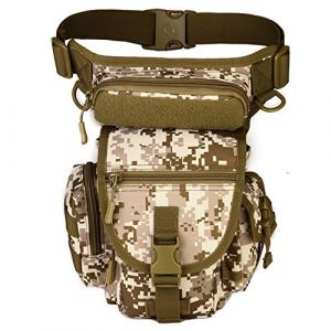 YFNT Jambe Sac de Cuisse Sac de P&ecirc;che Sac Banane Sac Tactique Militaire Molle Sac de Multifontion Sac de Chasse Sac en Nylon Randonn&eacute;e Camping Escalade Voyage Moto Cyclisme (YFNT, neuf)