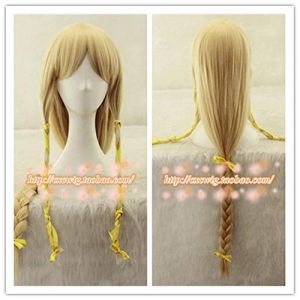 Légende de Zelda Twilight Princess Cosplay perruque brun doré tresses 2 style postiche Anime Costume jeu de rôle perruque Pelucas + perruque C doré (YangJiangJiangChengHuoLunDianZiShangWuShangHang, neuf)