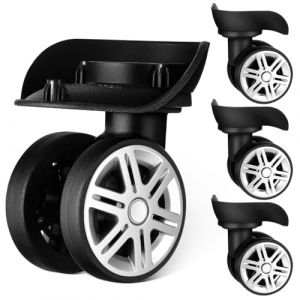 Hemobllo 4pièces Roues De Valise De Remplacement Universelles roulettes Pivotantes Silencieuses pour Chariot Et Bagages Installation Facile (pattobold, neuf)