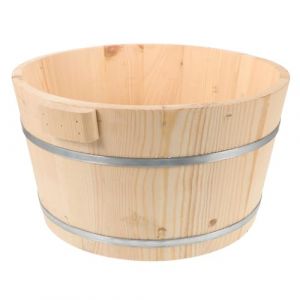 SAFIGLE Bassine Bain De Pieds En Bois Carbonis&eacute; Profondeur 21 Cm Non Laqu&eacute;e Pour Gar&ccedil;on Et Filles Usage Domestique Confortable Sans Peinture (Grand Di, neuf)