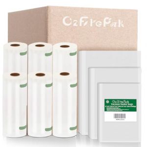 O2frepak 50x15x25cm,50x20x30cm,50x25x33cm et 3Rouleau 20x600cm,3Rouleau 28x600cm Machine Sous Vide Alimentaire,sans BPA et LFGB Sac de Congelation Sous Vide,Compatible Avec n'importe Quelle Scelleuse (O2frepak Direct, neuf)