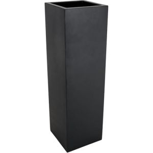 VIVANNO Jardini&egrave;re Cache-Pot Colonne en Fibre de Verre Anthracite Bloc 100x30x30 (AE Trade, neuf)