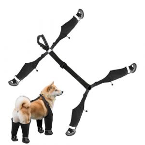 Bottes De Neige &Agrave; Bretelles pour Chien,Imperm&eacute;able Ajustable Protecteur De Pattes pour Chiot | Bottines &Agrave; Bretelles pour Chien | pour La Marche en Ext&eacute;rieur Et Le Voyage (RuBeiShangMao, neuf)