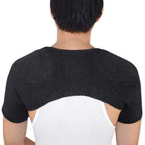 HKSCKJ Double Support d'Épaule pour Homme Femme Soutien d'Épaule en Cachemire Chaude Orthèse d'épaule Auto-Chauffant Soulagement de la Douleur Prévention des Blessures pour Bureau Sport Maison (HKSICHENGKEJIUK, neuf)