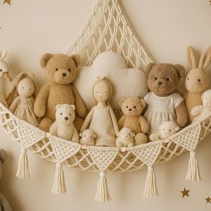 FZSECRIU rangement peluche，range peluche，rangement peluche chambre enfant，range doudou，filet peluche &agrave; suspendre，filet peluche，rangement doudou，filet pour peluche (Pleasant  Decoration Store, neuf)