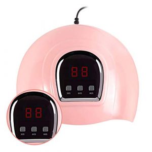 Lampe UV Sèche Ongles, 3 Minuteries 30/60/90S, avec 18 LEDs, 54W UV LED Séchoir à Ongles Professionnel Automatique, pour Vernis Semi Permanent,Gel Vernis,Base Amovible Machine Ongle Gel Automatique (Dinglong, neuf)