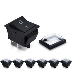 Innfeeltech 6 mini interrupteur à bascule noir kcd4-101 interrupteur à bascule à 4 broches avec 3 bouchons étanches (XINGZHI TECH, neuf)