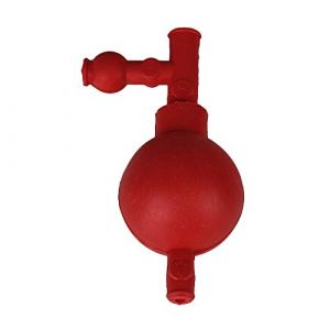 Matériel de laboratoire rouge SGerste, boule de remplissage, pipette en caoutchouc, poire de remplissage à trois valves (MaibS, neuf)