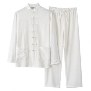 Kung Fu Loose, Tai Chi Uniforme Hommes Chinoise Kung Fu V&ecirc;tements Coton Linge de Linge V&ecirc;tements Chun, Manches Longues Tang Costume Hanfu Veste (TTorju, neuf)