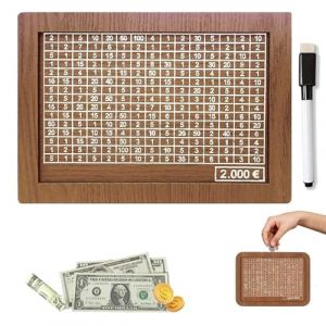 Tirelire en Bois,Tirelire avec Compteur, Numérique Tirelire, Tirelire en Bois pour Enfants avec Marqueur,Tirelire Réutilisable,pour Aider Les Enfants à Commencer à Economiser (2000€) (xingweichuang, neuf)