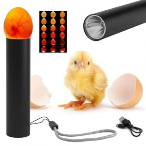 TNSLAND Lampe Mire &oelig;uf LED pour Oeufs de Poule et Oeufs Fonc&eacute;s &ndash; Testeur D&rsquo;&oelig;ufs &Agrave; 3 Modes avec Batterie et C&acirc;ble USB &ndash; Outil D&rsquo;incubation avec Bo&icirc;te de Rangement (dongguanshiqinciqingwangluokejiyouxiangongsi, neuf)