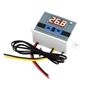 Thermostat Binghe Thermostat Num&eacute;rique XH-W3001 AC 110V-220V/1500W avec sonde temperature, Interrupteur de temp&eacute;rature avec LED Display pour Incubation, protection thermique (Zhuocai Shangmao, neuf)