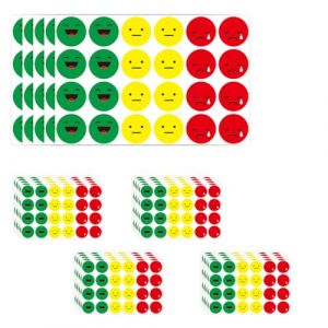 NOPKESV 600 pièces Gommette Enfant Autocollant,pour Tableau de Récompenses,Comportement,Calendrier des Tâches,Enseignants,Écoles,Emoji Aufkleber,Motivationssticker (2,5 cm) (rouge-jaune-vert) (WANGSHENGYA, neuf)