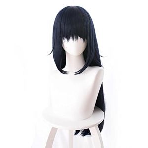 Tensei shitara Slime Datta Ken Cosplay Wigs Shizue Izawa Wig 70cm Blue Long Hair Heat Resistant + Wig Cap (good stuff A, neuf)