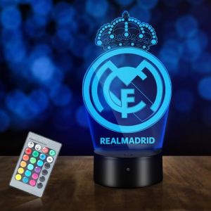 HooJtny Lampe madrid, 3D Foot Veilleuse pour Enfants, 16 Couleurs USB Rechargeable, Deco de la Chambre Gar&ccedil;on, Cadeau pour fans, Gar&ccedil;on, Enfants (HooJtny Shop, neuf)