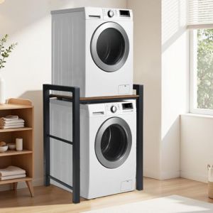 Washing Machine Support, &Eacute;tag&egrave;re Machine &agrave; Laver, Rangement Machine a Laver Avec 3 Hauteurs R&eacute;glables, Meuble de Rangement Machine a Laver et S&egrave;che-Linge, Capacit&eacute; de Charge de 350kg. (Noir) (DongLiangKeJi, neuf)