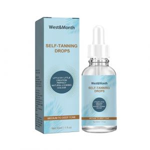 30ml Gouttes Autobronzantes, Sérum Autobronzant, Lait Autobronzant pour le Corps, Sérum Autobronzant Visage Hydratant, Autobronzant Visage et Corps, Pour Tous Types de Peaux Natural Bronzer (QGQT-EU, neuf)