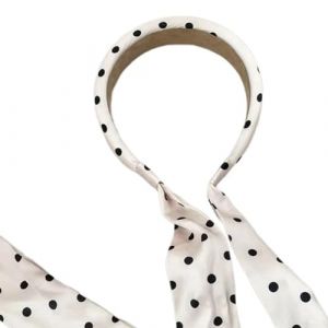 Bandeau à cheveux imprimé à pois/fleur pour photographie tresses bandeau pour fille tendance modèle spectacle français ruban bandeau coloré fleur bandeau pour mariage fille fleur bandeau pour fille (JieLinKeJi, neuf)