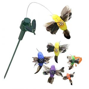 TopHomer Colibri Solaire, 2PCS Réaliste Colibri Flottants Alimentés par L'Énergie Solaire et par Piles, Colibri Solaire en ABS pour Décoration de Jardin, Cour, Plantes et Patio (Couleur Aléatoire) (ERKIGBOC, neuf)