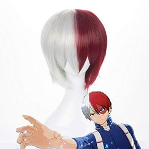 Anime mon héros académique Cosplay perruques Shouto Todoroki Cosplay perruque synthétique perruque cheveux Halloween fête Boku pas de héros académique perruque (good stuff A, neuf)