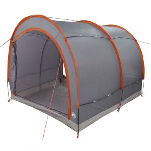 vidaXL Tente de Rangement pour v&eacute;los Gris et Orange 256 x 222 x 182 cm, Tente &agrave; v&eacute;lo cylindrique, contemporaine, abri Portable, Parfaite pour Le Camping et Les Loisirs. (vidaXL FR, neuf)
