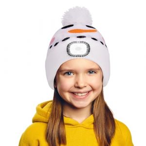 AYPOW Enfants LED Bonnet Chapeau Lumineux, Casquette de Lampe Frontale LED Rechargeable par USB, Chapeaux &eacute;clair&eacute;e en Tricot Chaud d'hiver, Gradable Amovible, Cadeaux de No&euml;l pour Gar&ccedil;ons et Filles (lipsd eu, neuf)
