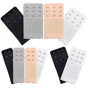 Hantoc 10 Pièces Extensions Soutien-Gorge de Soutien-Gorge d'extension de Soutien-Gorge à 3 Eangées 2 Crochets 3 Crochets Gorge Bretelles de Soutien Gorge Doux Confort Élastique (Hantoc Europe, neuf)