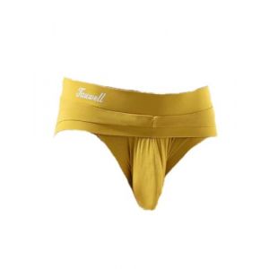 Ausing sous-vêtements pour Hommes Taille Basse avec Soutien-Gorge Contour Lettre Slip Élastique Jaune 2XL (HAIDUGLO, neuf)