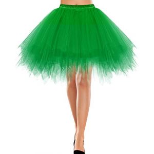 Bbonlinedress Ballet Tutu Jupon Tulle Carnaval Jupe de Déguisement Soirée Bal Cocktail Fête pour Adult Multicolore à Choisir Green L (Bbonlinedress, neuf)
