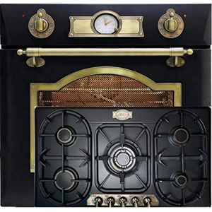 Kaiser Gas Set EH 6355 Em+KG 9325 Em, Ensemble de fours électriques, Stand-Alone, 79L, four encastrable, 8 fonctions, Intelligent system+four à gaz encastrable 90 cm, noir (elektroniks-home, neuf)