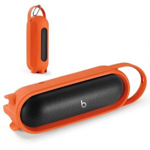 EUGOOCX Housse de transport en silicone pour haut-parleur Bluetooth portable Beats Pill 2024, housse de protection pour haut-parleurs (orange) (ouchenxu, neuf)