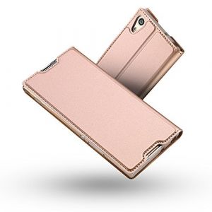 RADOO Coque Sony Xperia XA1,Ultra Mince en Cuir PU Premium Housse &agrave; Rabat Portefeuille Coque [Antichoc TPU] [Protection Compl&egrave;te] &Eacute;tui de Protection Bumper Folio &agrave; Clapet pour Sony Xperia XA1 (Rose) (Radoo EU Direct Store, neuf)