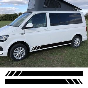 2PCS Autocollants lat&eacute;raux de Porte de Voiture, pour VW Transporter T4 T5 T6 Caravelle Multivan Camper Van Vinyl Decals Accessoires (YONGZHUFFF, neuf)