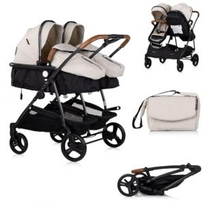 Chipolino poussette pour fr&egrave;res et soeurs Nouveau Twin Duo Smart pliable panier, coloris: (Babyshoppen, neuf)
