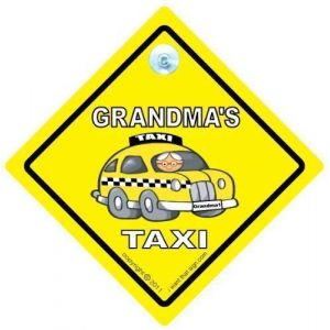 iwantthatsign.com Grandma's TAXI Panneau de voiture, TAXI, SIGNE autocollant, b&eacute;b&eacute;&agrave; bord, CONDUITE SIGNE, Automobile Plaque, v&eacute;hicule NEUF &agrave;&agrave; bord Style (iwantthatsigncom, neuf)