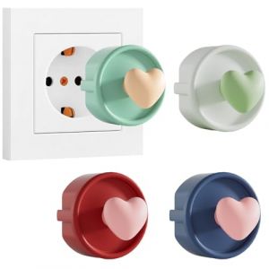 THQAE 4 Pcs cache prise b&eacute;b&eacute;, prises de type F, cache prise, bo&icirc;te en silicone, couvercle d&eacute;coratif/coque de protection contre la poussi&egrave;re, cache-prises, cache-poussi&egrave;re, dispositifs de protection (ProTechika O&Uuml;, neuf)