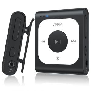 AGPTEK 64Go Lecteur MP3 Bluetooth 5.3 Baladeur Sport Portable avec Clip, Son HiFi, Bouton de Verrouillage Mini MP3 Player Num&eacute;rique avec Radio FM, Capacit&eacute; de 13000+ Titres - Noir (Dreameater, neuf)