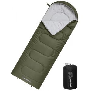 KingCamp Sac de Couchage Adulte Sac de Couchage Ultra Léger 3-4 Saisons Sleeping Bag Camping et Randonnée avec Capuche Compact Duvet Grand Froid pour Camping Trekking Voyage Hiking Extérieur (KingCamp EU, neuf)