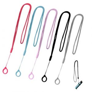 NOPKESV Lani&egrave;re de Cigarette &Eacute;lectronique, 5 pi&egrave;ces, Silicone &Eacute;lingue de Cou, Sangle de Corde Suspendue, Porte, Accessoires, Protection, Tour Cou avec Portable (5 couleurs) (WANGSHENGYA, neuf)