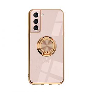 VooDirop Coque de Protection pour Samsung Galaxy S21 FE, t&eacute;l&eacute;phone Portable en Silicone TPU avec Anneau de Support &agrave; 360&deg; - Support magn&eacute;tique pour Voiture, Protection Antichoc (VooDirop, neuf)