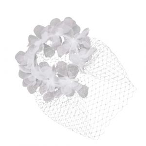 Serre-t&ecirc;te En Voile De Cage &Agrave; Oiseaux R&eacute;glable Avec Perles Bandeaux &Eacute;lastiques Pour Mari&eacute;e Bandeau S&eacute;ance Photo Mariage Vintage Avec Voile (deDhh, neuf)