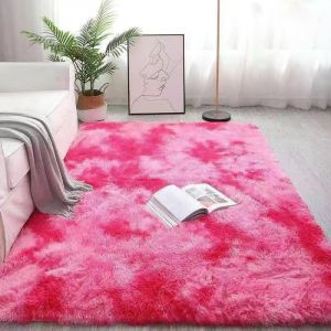 Tapis Chambre Shaggy Tapis pour Salon Tapis Moelleux, Tapis Lavable en Machine, Antid&eacute;rapant Tapis Chambre Adulte, pour Couloir, Descente de Lit,Rouge,140&times;200cm (TaiYuanYiHeMaoYiYouXianGongSi, neuf)