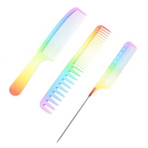 FRCOLOR 3 Pièces peigne brosse sèche-cheveux shampooing Kit de mèches pour cheveux la commode brillant à cheveux hair care résine barbir brosse à cheveux élégante brosse à cheveux de salon (Laners, neuf)