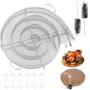 Hojalis Générateur De Fumée Froide, Serpentin Fumoir À Froid, En Acier Inoxydableserpentinfumoir A Froids Avec 6 Crochets Et 2 Brosses, Fumoir A Froid Pour Grills Bouilloire,Fumoirs Et Fours Fumoirs (SKDZ, neuf)