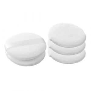DECOMELODY Lot De 5 Houppettes &agrave; Poudre Petit Format En Microfibre Douce, Applicateurs Maquillage Pour Filles Et Femmes, Utilisation Visage Et Salon, Texture Courte Et Fine (FINNG, neuf)