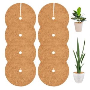 HJYDGJ Lot de 8 tapis en coco - Protection hivernale pour plantes - Protection hivernale - Rond - 30 cm - Protection hivernale pour plantes en pot - Disque de coco - Disque de paillage en coco (yzxdzswyxgs, neuf)