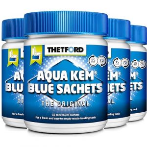 Thetford LOT 4 X Aqua KEM Blue SACHETS WC Chimique Entretien Caravane Toilettes Produit (altigasi2016, neuf)